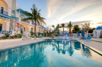 hoàng hôn tại santorini villa cam ranh