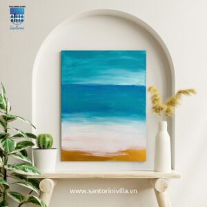 tranh cát trên biển vẽ tay bằng sơn sơn Acrylic 25x25