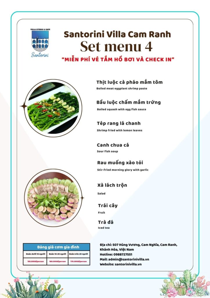 nhà hàng cơm trưa tại cam ranh